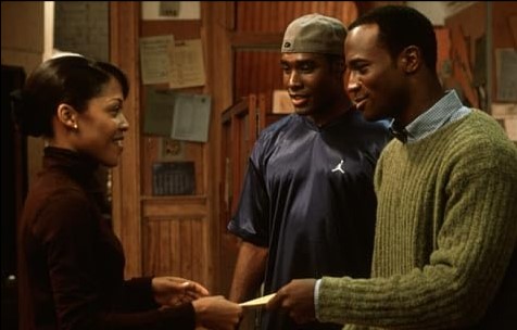 Monica Calhoun, Morris Chestnut, and Taye Diggs in The Best Man (1999)